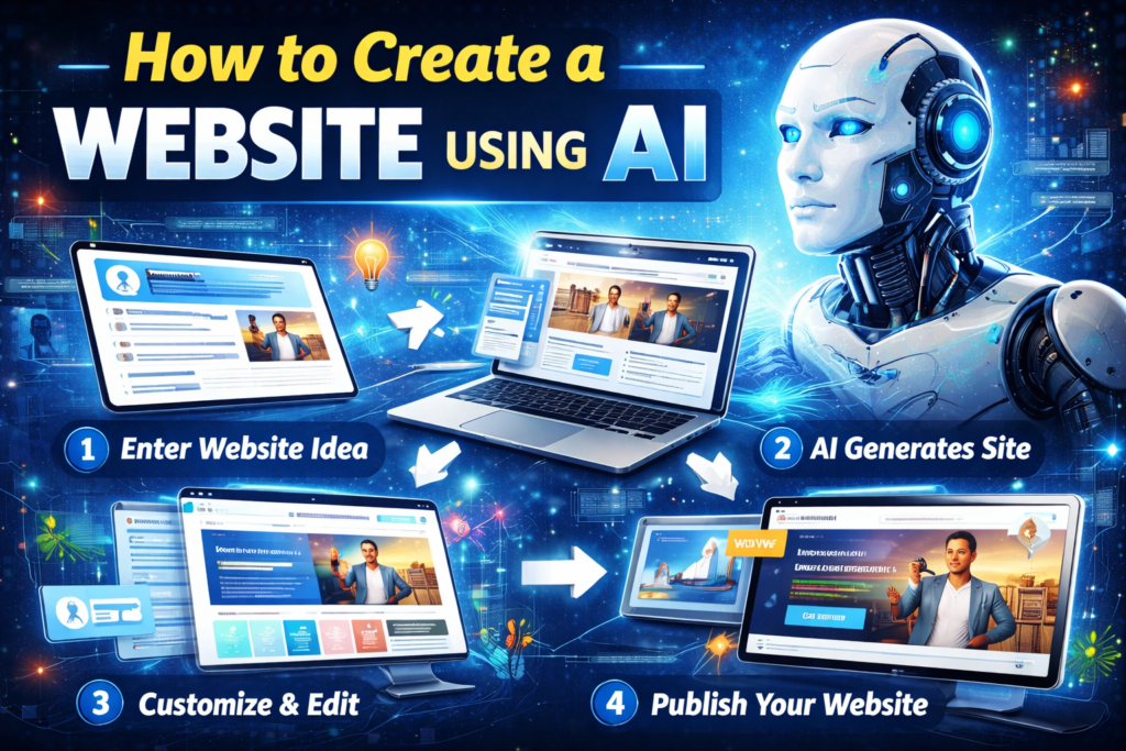 How to create a website using AI